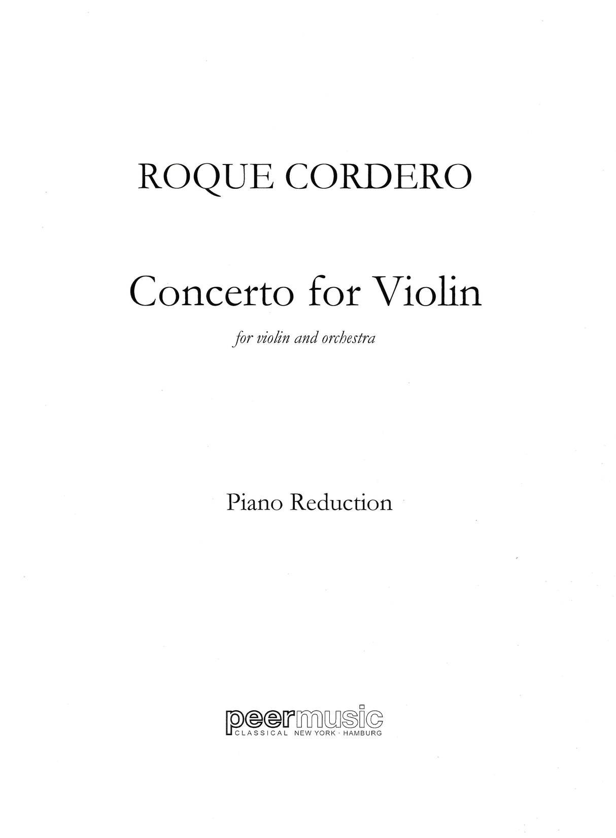 Cordero: Violin Concerto