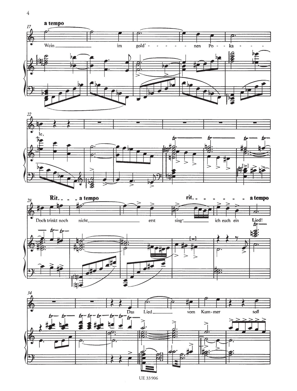 Mahler: Das Lied von der Erde (Version for Voices and Piano)