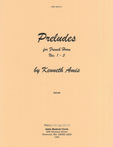 Amis: Preludes for Horn (Nos. 1-5)