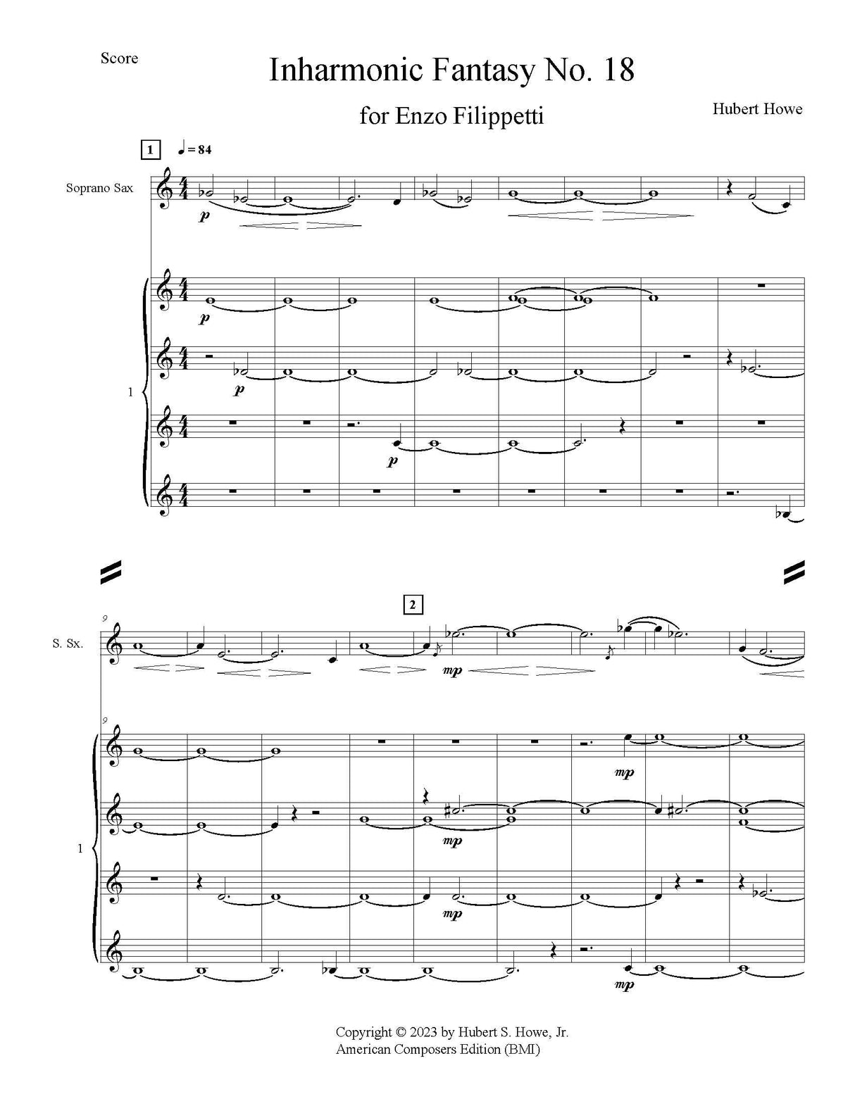 Howe: Inharmonic Fantasy No. 18