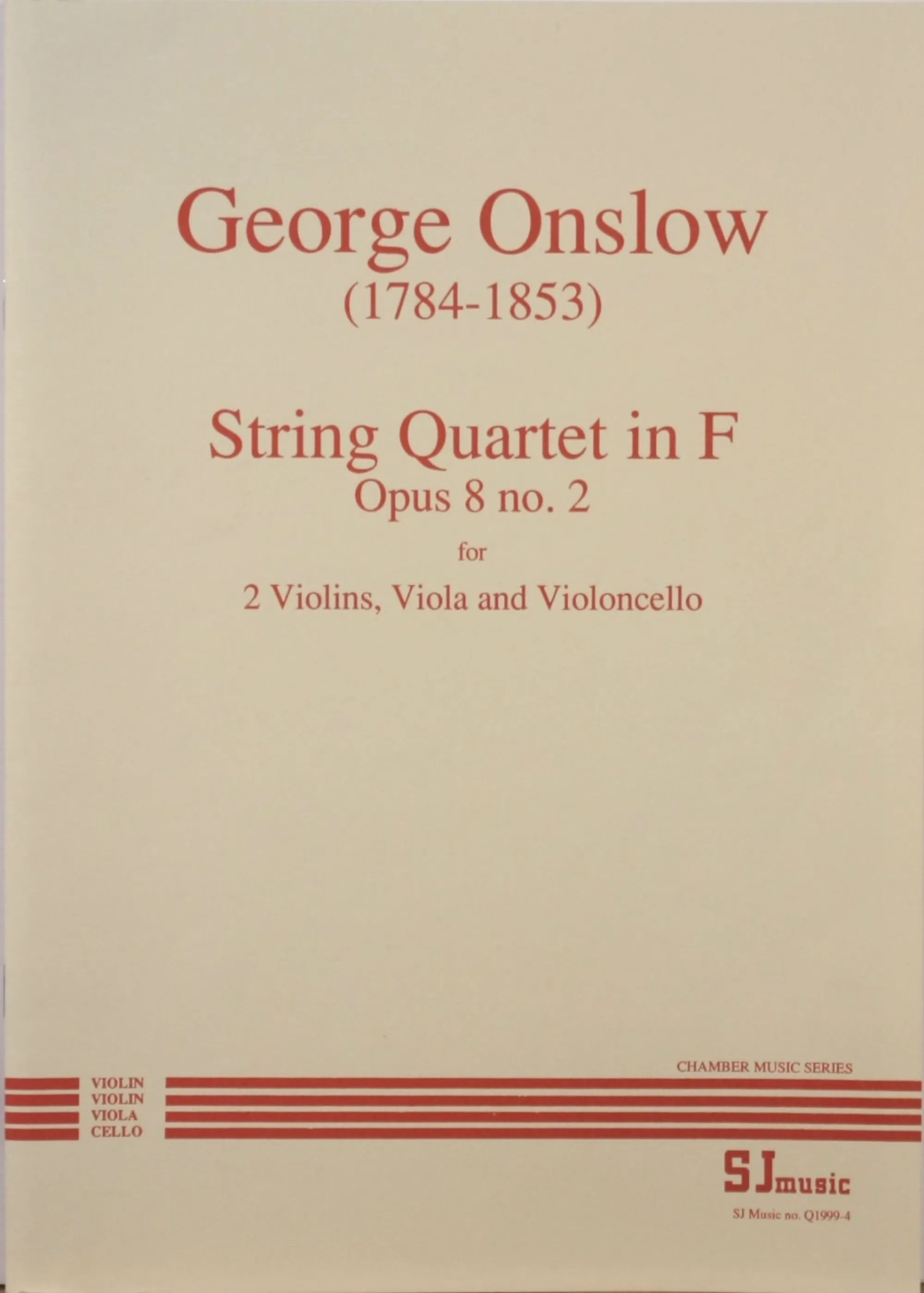 Onslow: String Quartet in F Major, Op. 8, No. 2