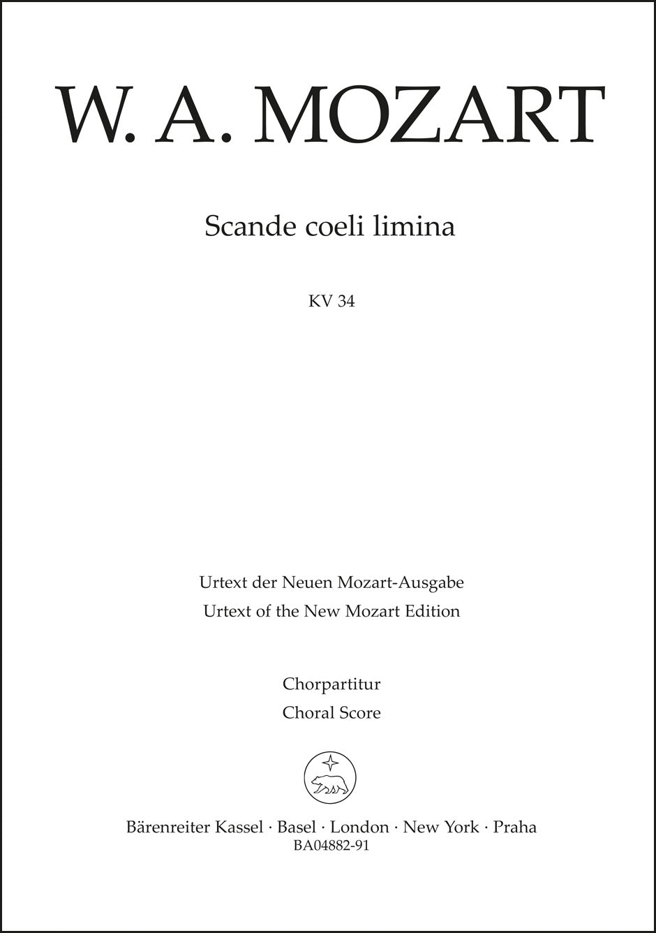 Mozart: Scande coeli limina, K. 34