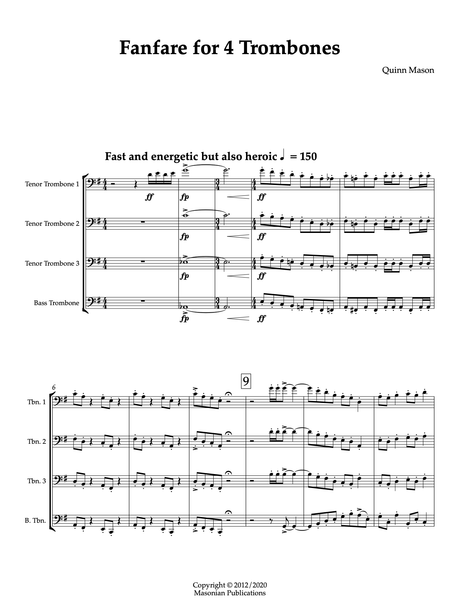 Mason: Fanfare for 4 Trombones