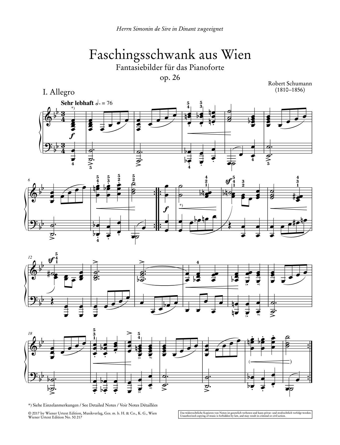 A Defferent Schumann　Vol.1　ヴェンツァーゴ、カシオーリ Schumann: Carnival of Vienna, Op. 26 – Ficks Music