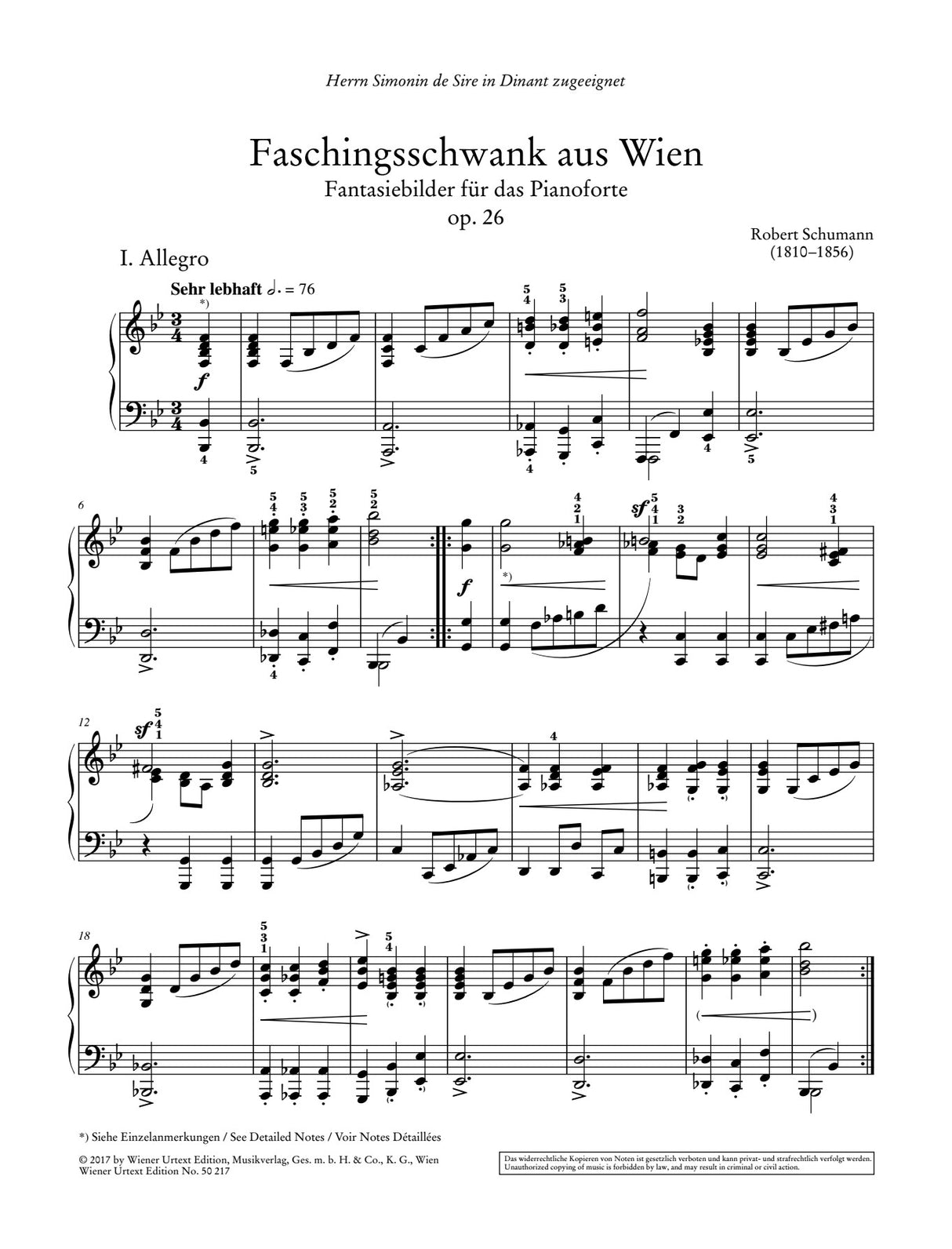 Schumann: Carnival of Vienna, Op. 26