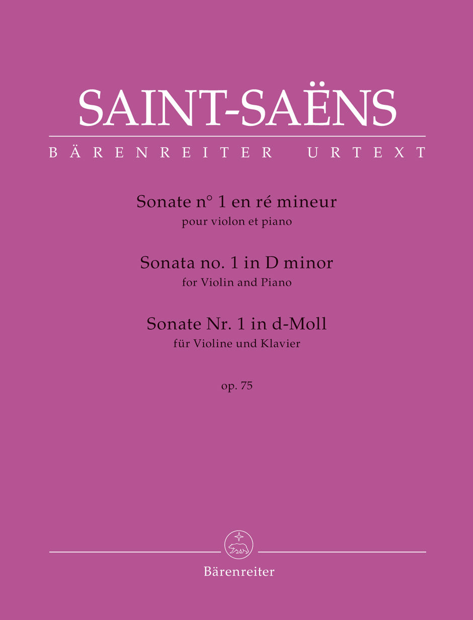 Saint-Saëns: Violin Sonata No. 1 in D Minor, Op. 75 – Ficks Music