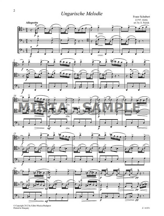 Chamber Music for Cellos - Volume 14 (3 Cellos)