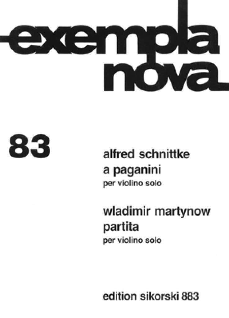 Schnittke: À Paganini & Martynov: Partita