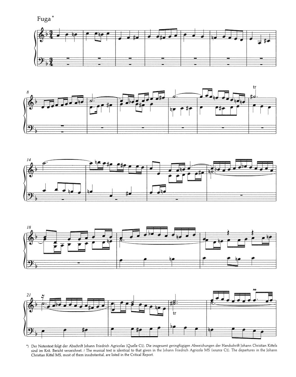 Bach: Chromatic Fantasy and Fugue in D Minor, BWV 903 and 903a