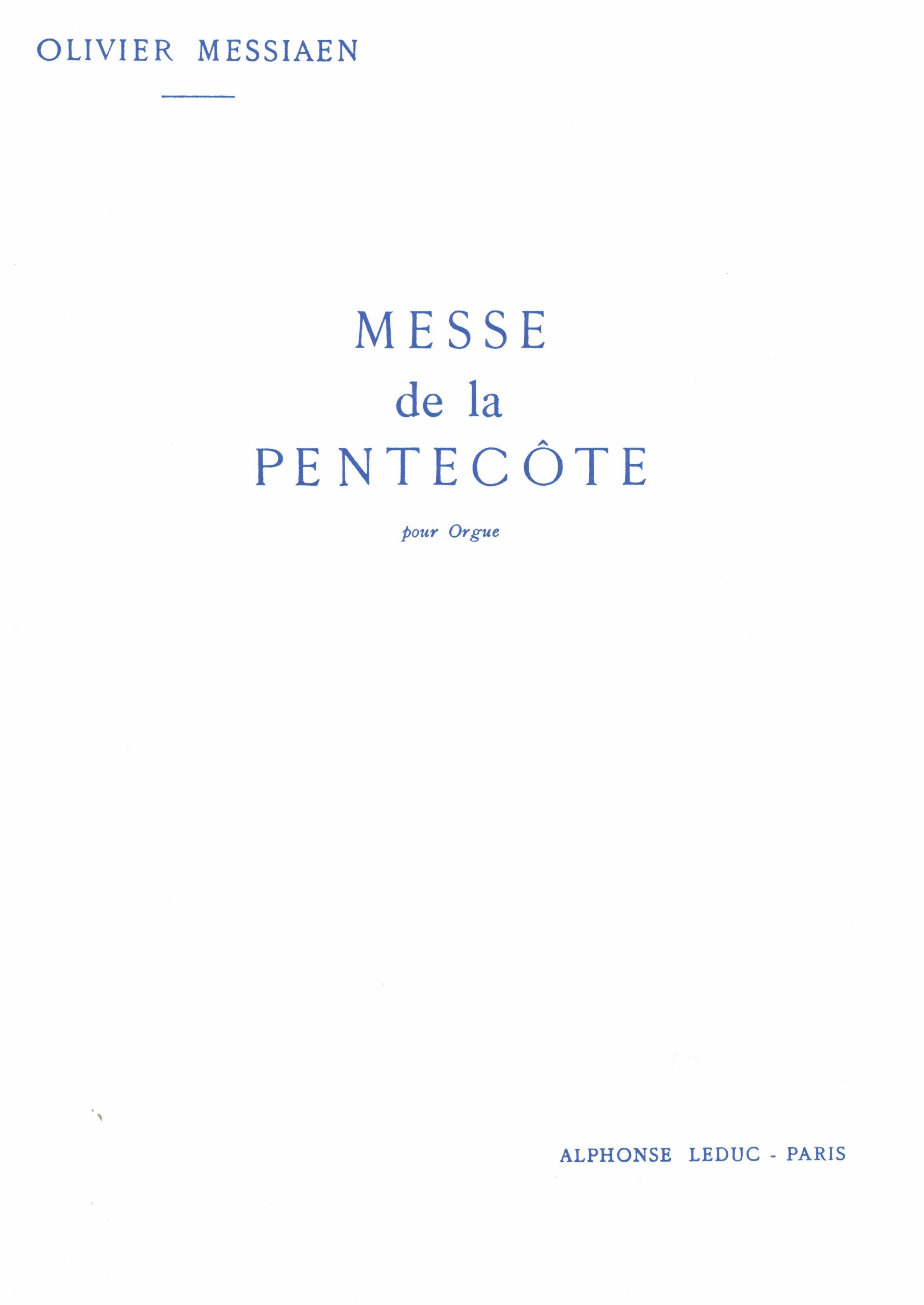 Messiaen: Messe de la Pentecôte – Ficks Music