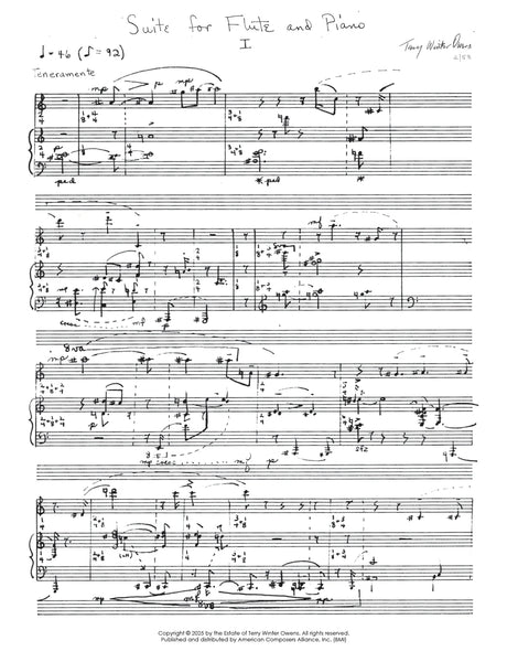 T.W. Owens: Suite for Flute and Piano
