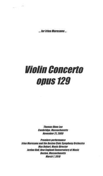 T.O. Lee: Violin Concerto, Op. 129