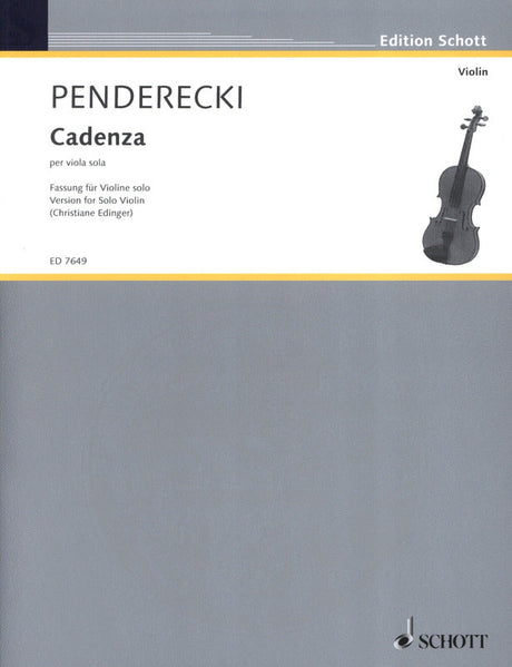Penderecki: Cadenza (version for solo violin)