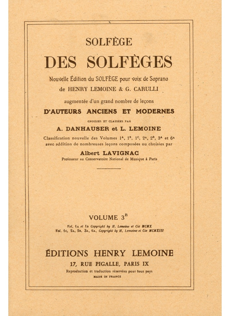 Solfège des Solfèges - Volume 3B – Ficks Music