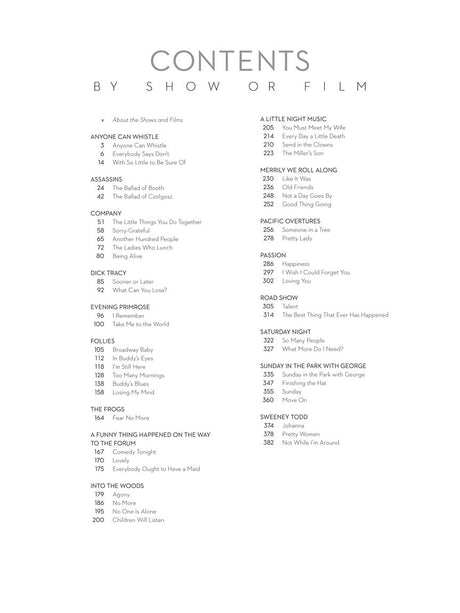 The Stephen Sondheim Collection - Volume 1