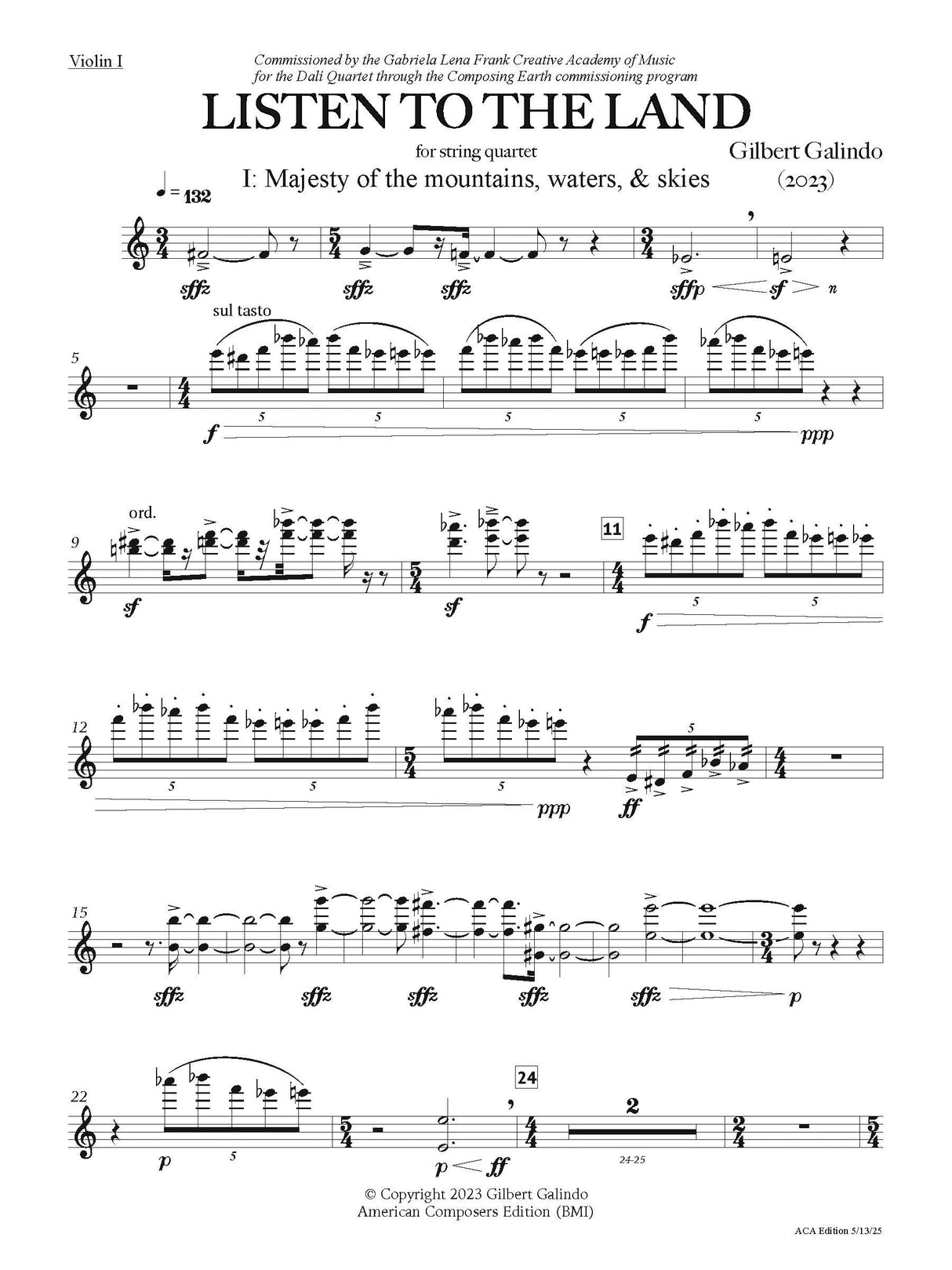 Galindo: Listen to the Land