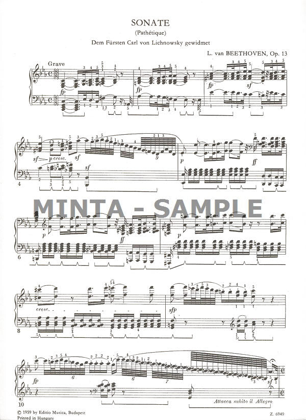 Beethoven: Piano Sonata No. 8 in C Minor, Op. 13