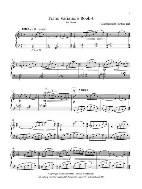 D. Richardson: Piano Variations - Book 4