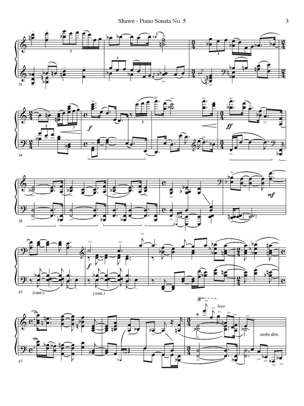 Shawn: Piano Sonata No. 5