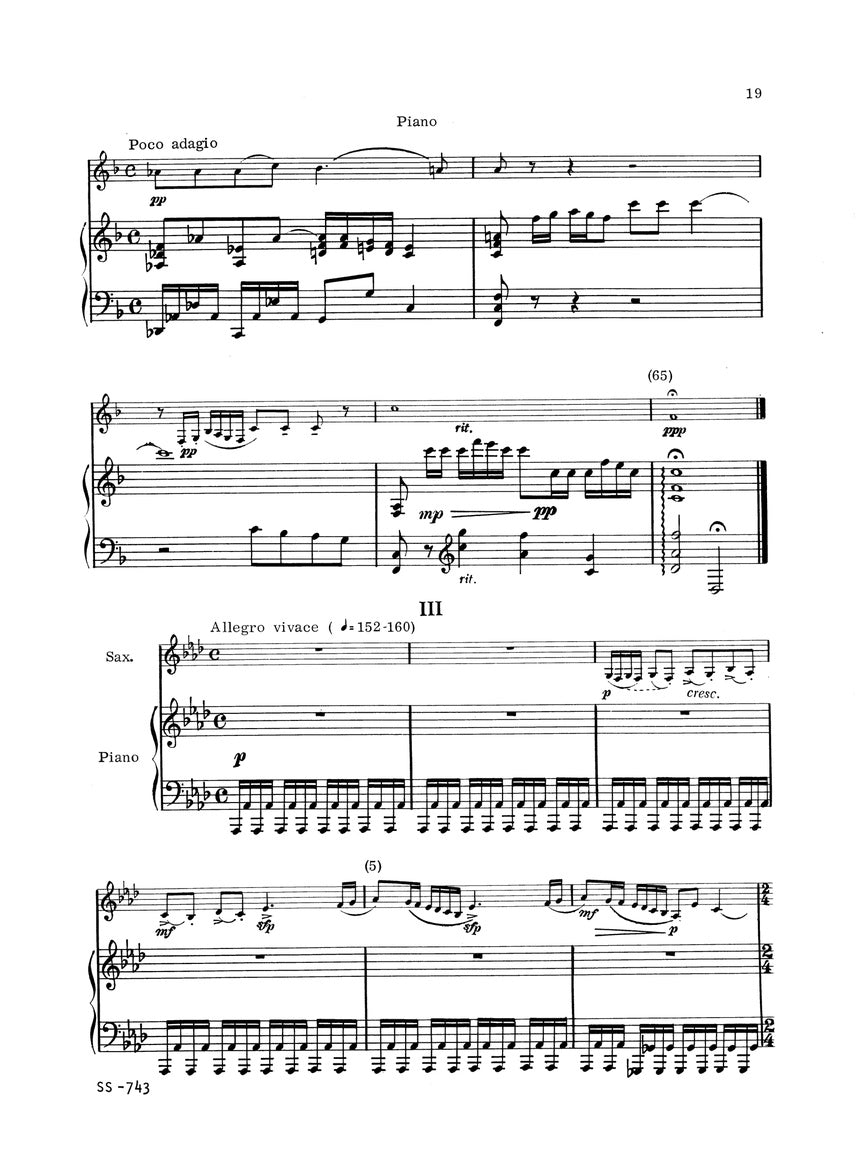 Lunde: Alto Saxophone Sonata