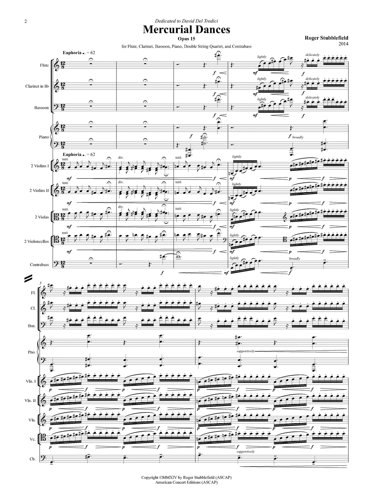 Stubblefield: Mercurial Dances, Op. 15