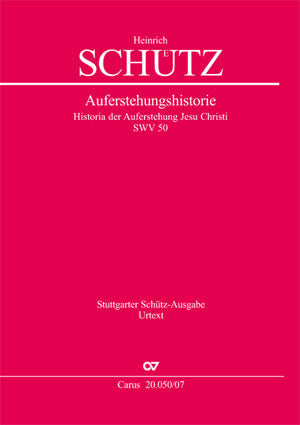 Schütz: Account of the Resurrection of Jesus Christ, SWV 50, Op. 3