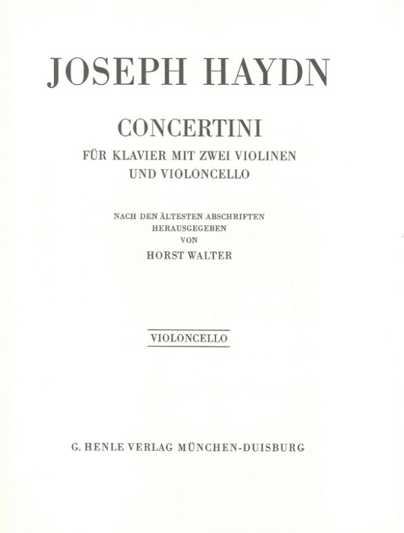 Haydn: Concertini for Piano Quartets