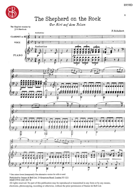 Schubert: The Shepherd on the Rock, Op. 129