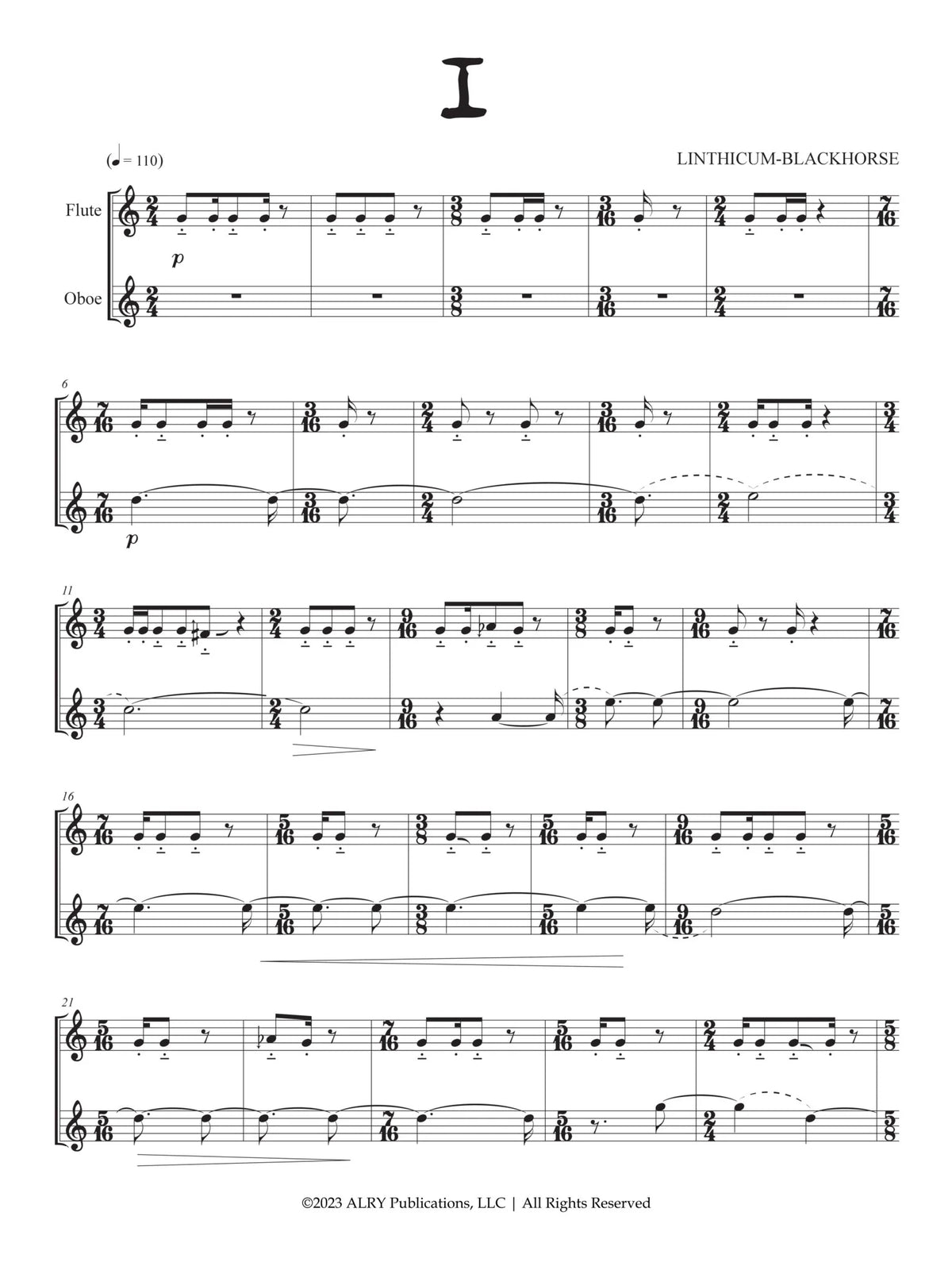 Blackhorse: Code Talking for Flute and Oboe