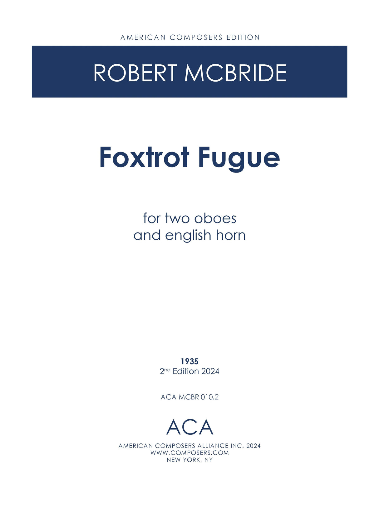 McBride: Foxtrot Fugue