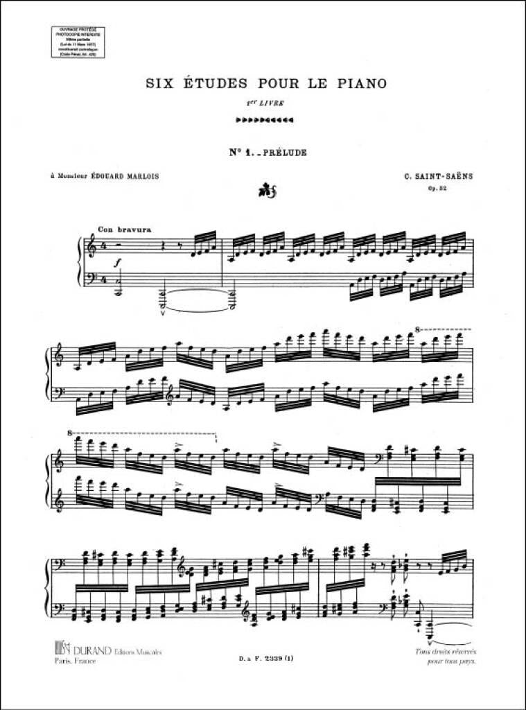 Saint-Saëns: 6 Études, Op. 52