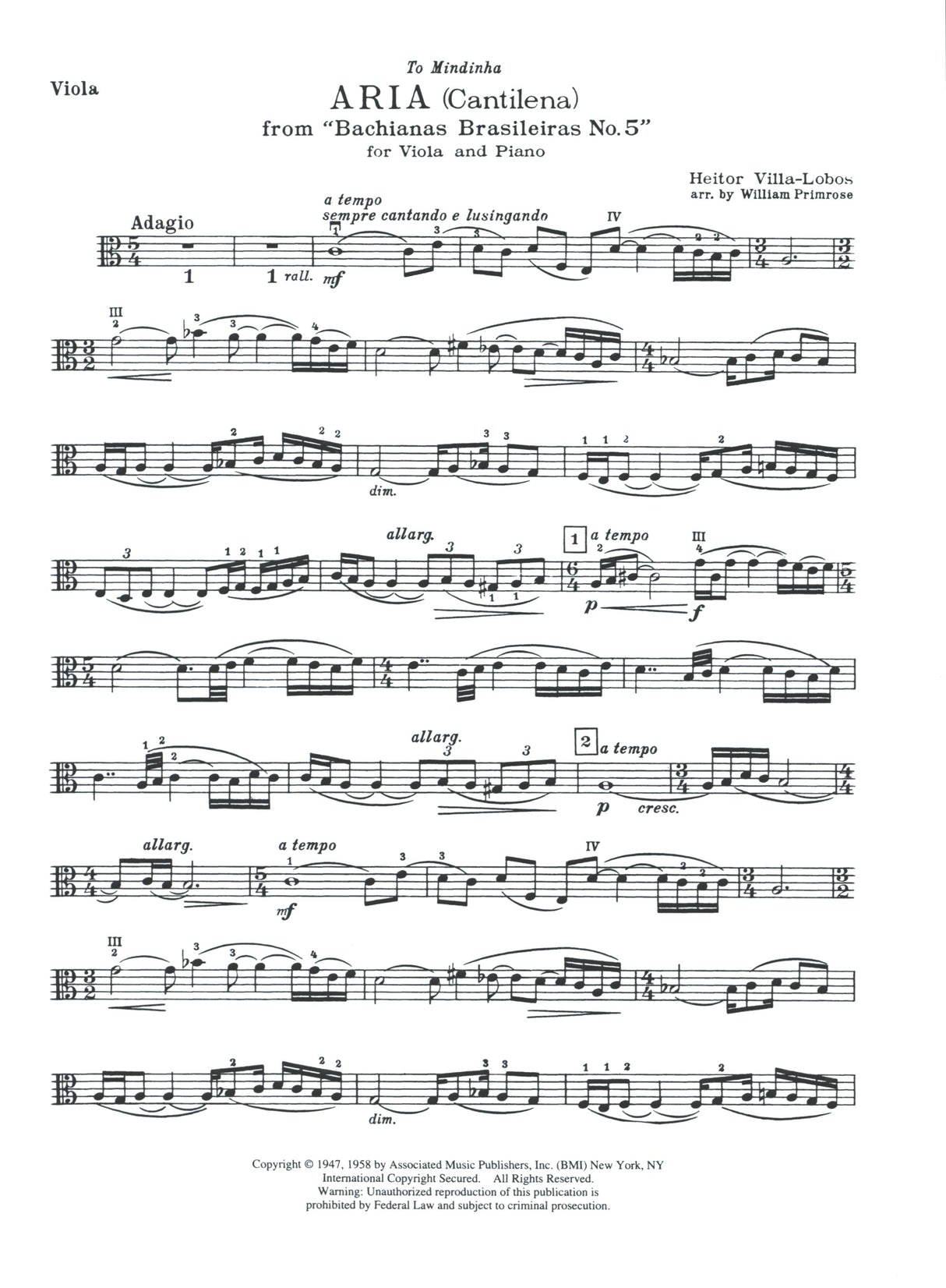 Villa-Lobos: Aria from Bachianas Brasilieras No. 5