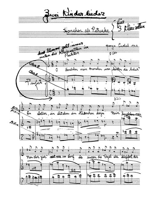 Antheil: Two Children's Songs