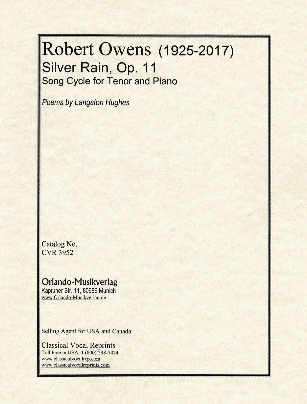 Owens: Silver Rain, Op. 11