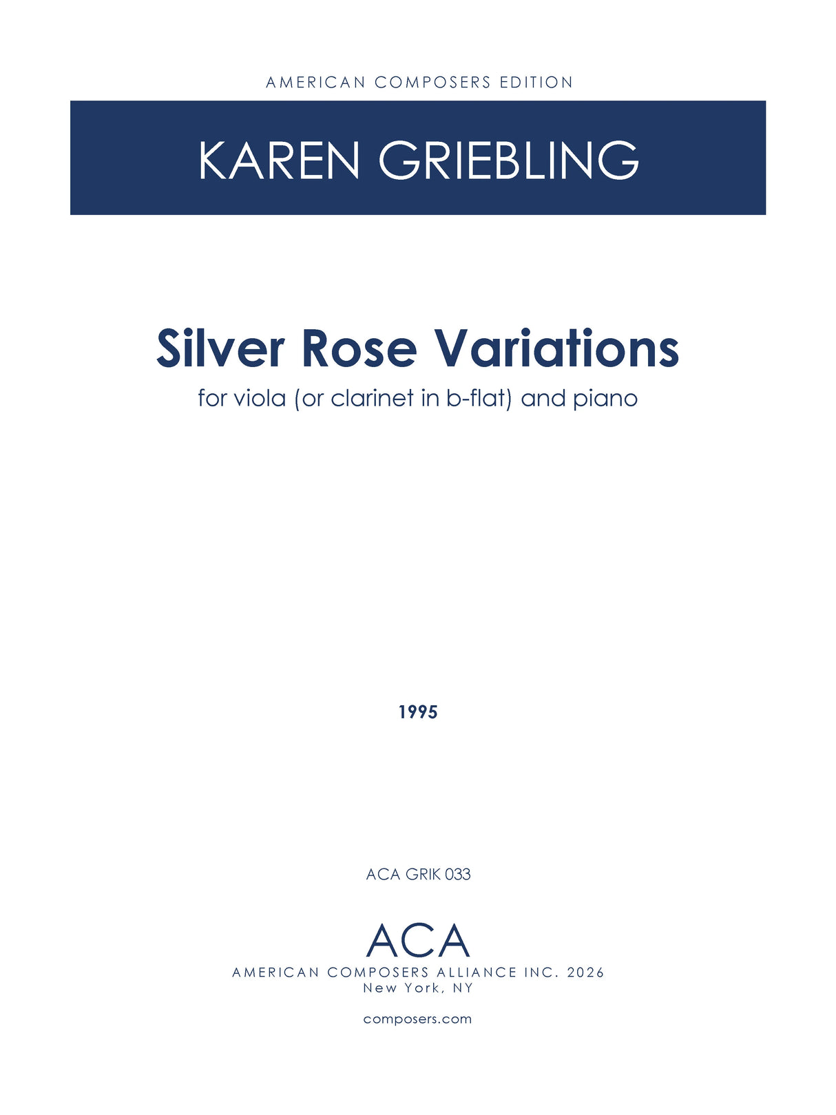 Griebling: Silver Rose Variations