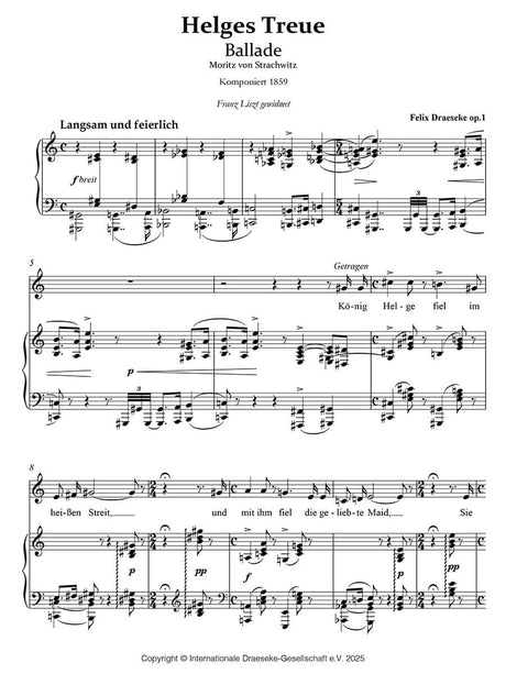 Draeseke: Complete Songs - Volume 1