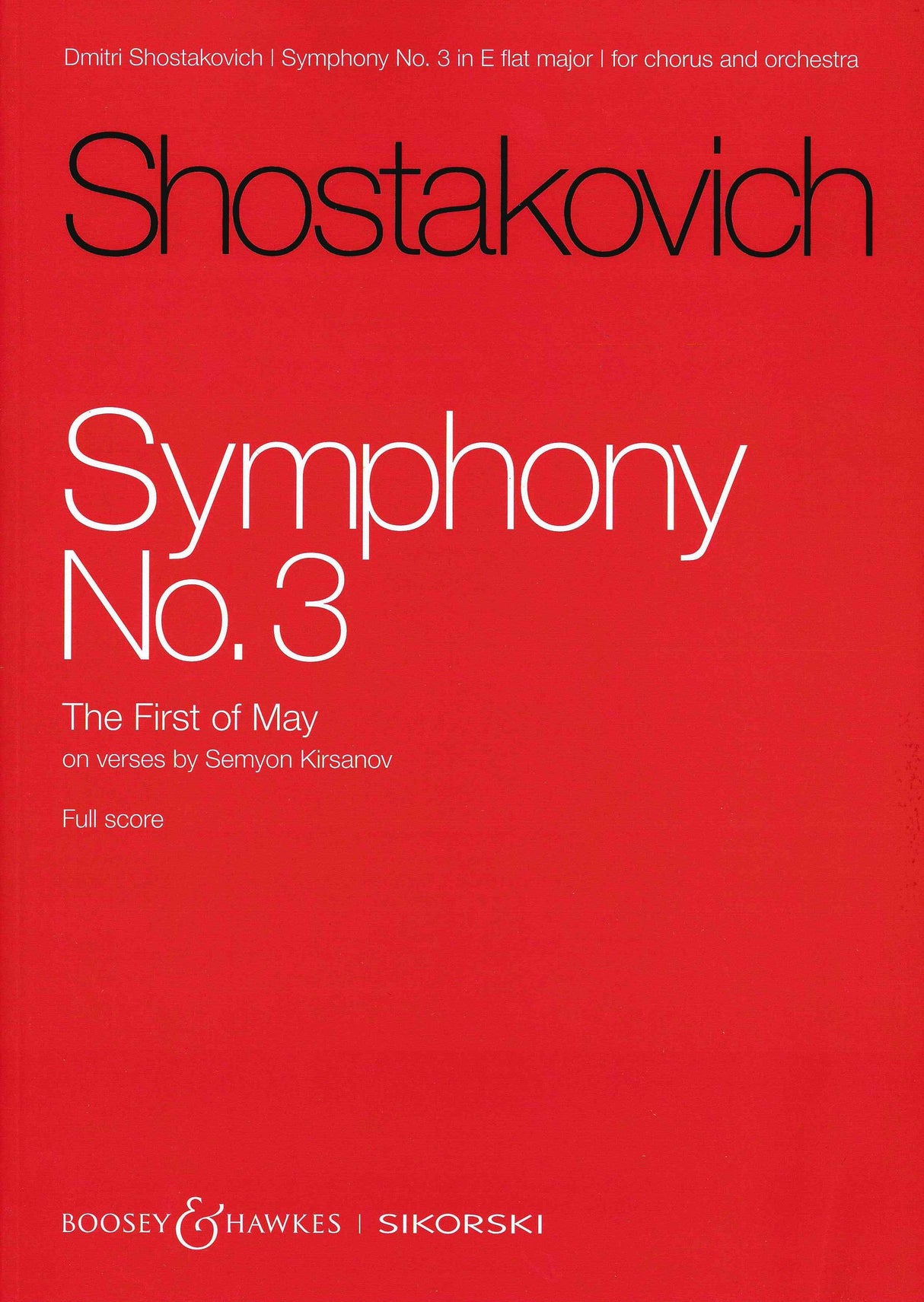 Shostakovich: Symphony No. 3, Op. 20