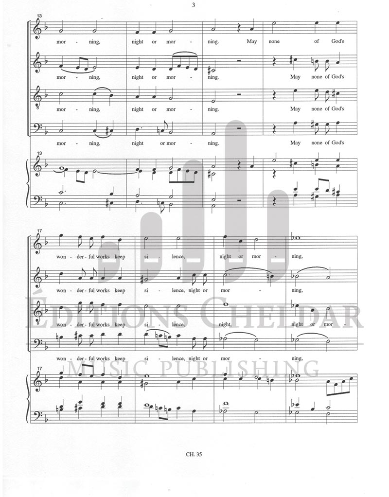 Bédard: May None of God's Wonderful Works Keep Silence