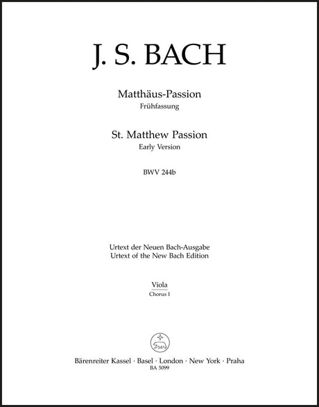 Bach: St. Matthew Passion, BWV 244b