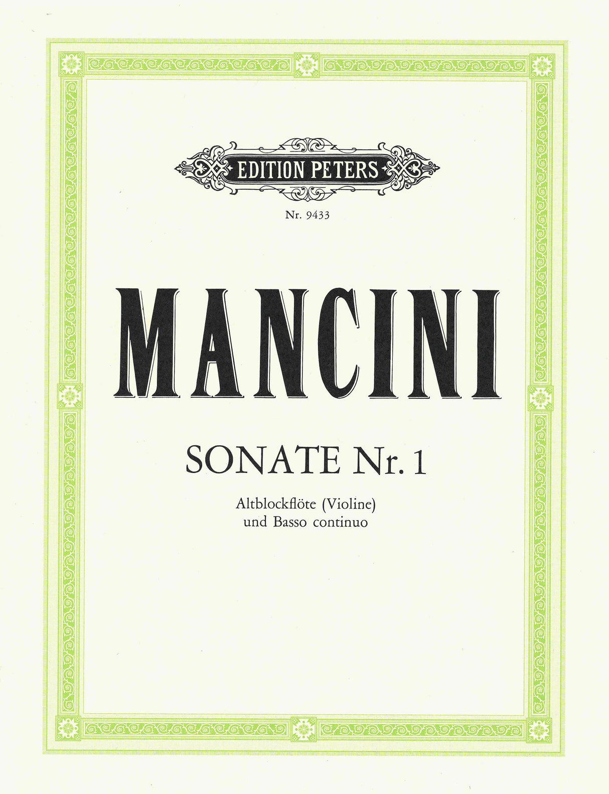 Mancini: Sonata No. 1 in D Minor
