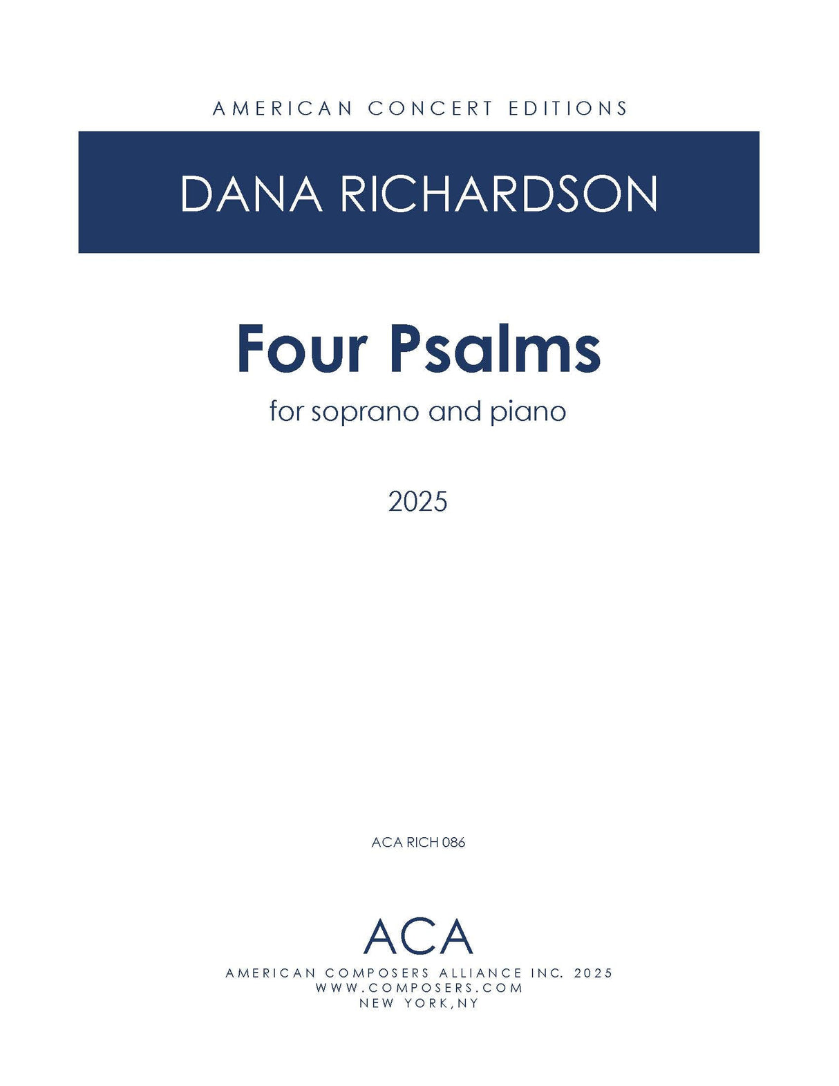 D. Richardson: 4 Psalms