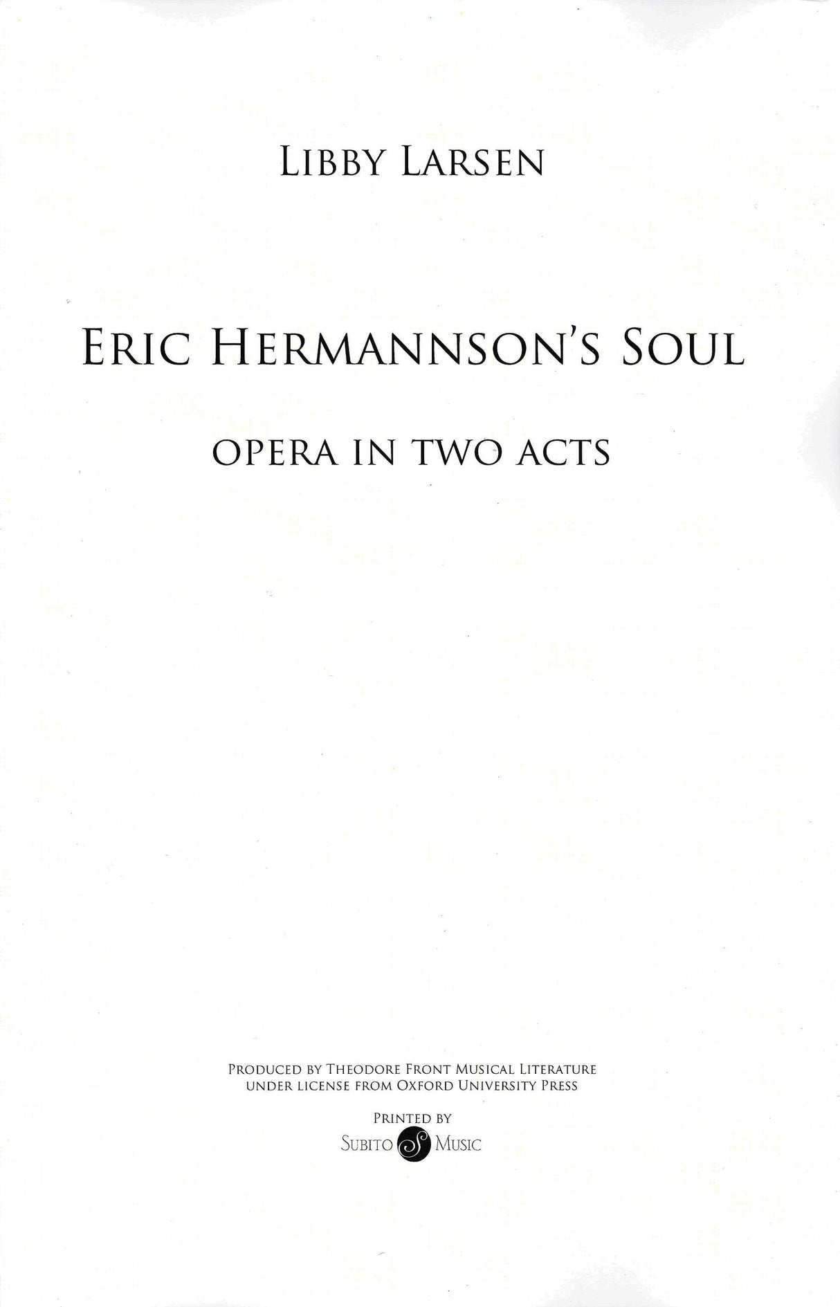 Larsen: Eric Hermannson's Soul