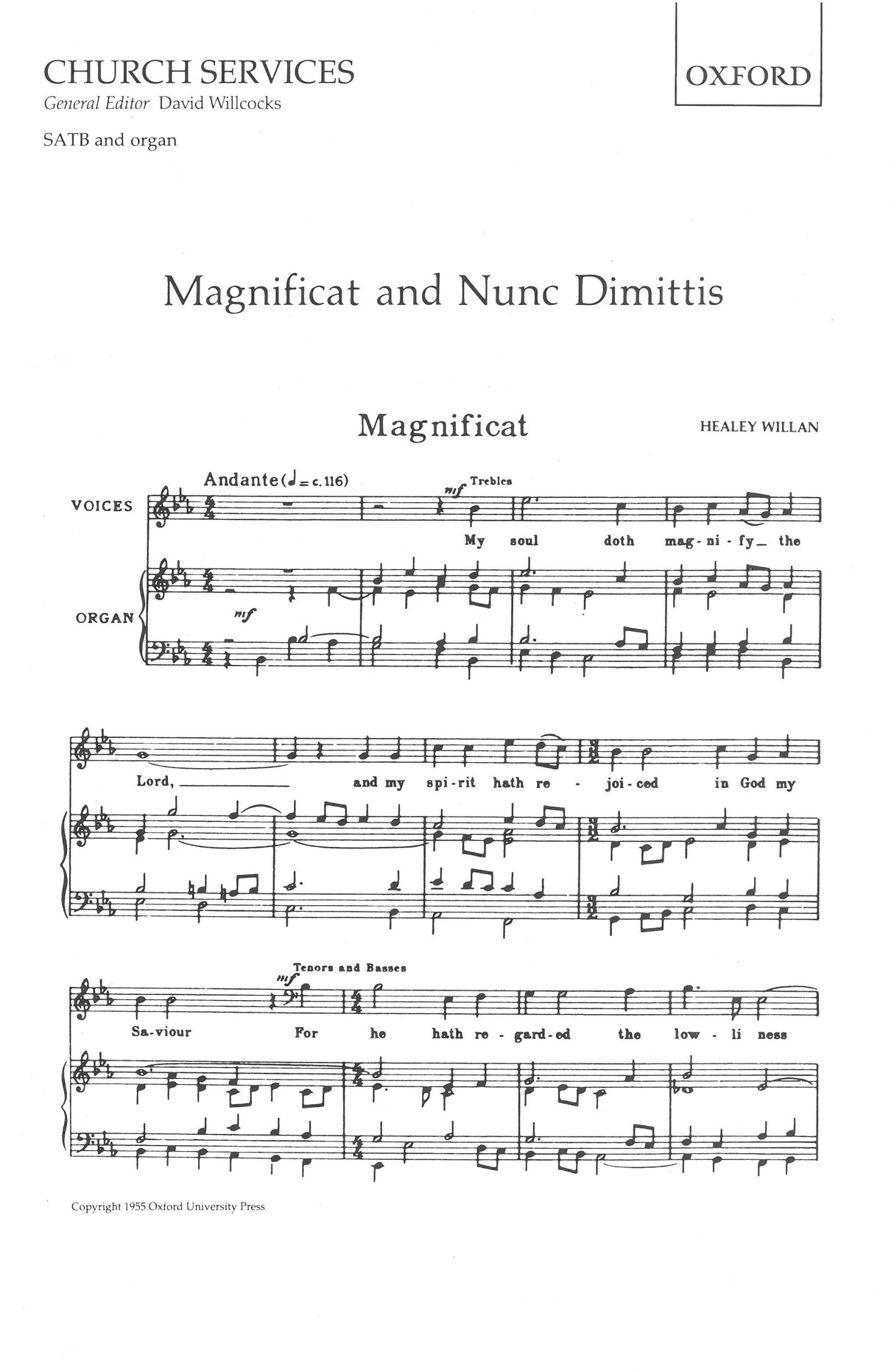 Willan: Magnificat and Nunc Dimittis