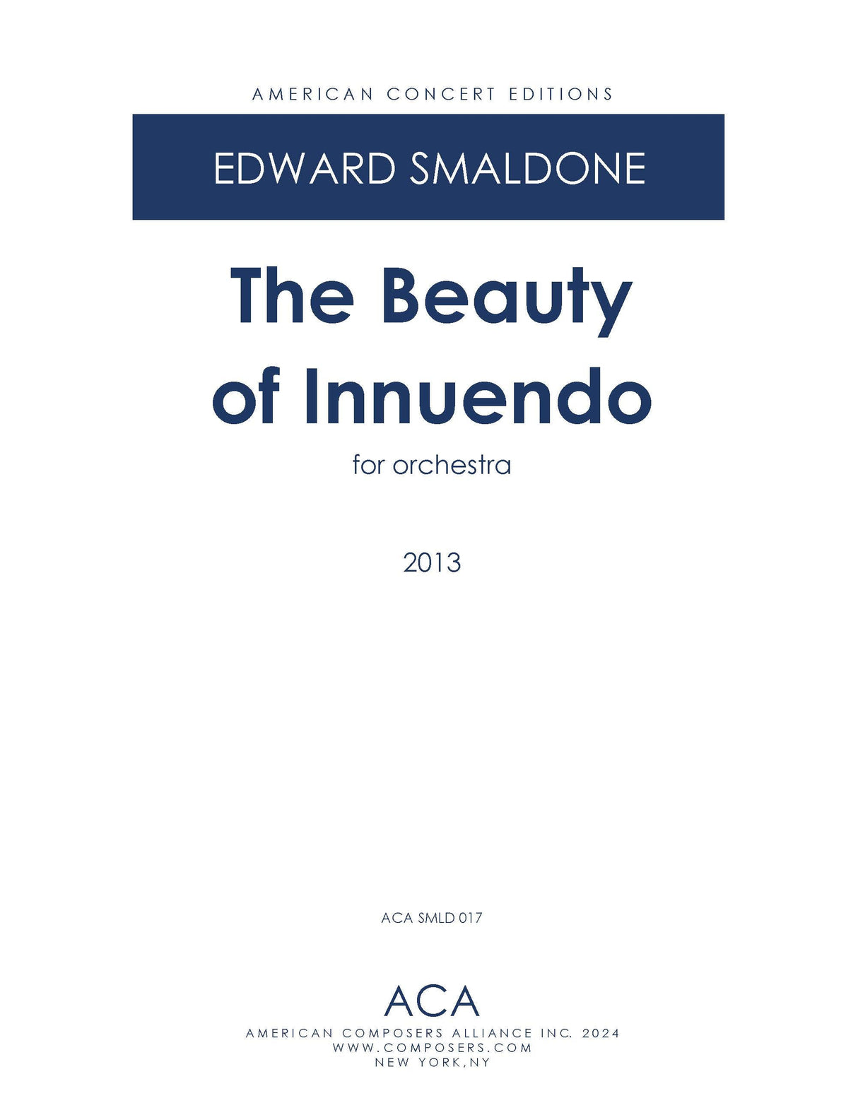 Smaldone: Beauty of Innuendo