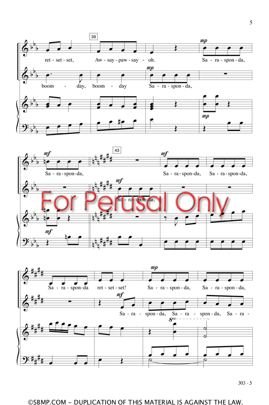 Sarasponda (arr. for 2-part choir)