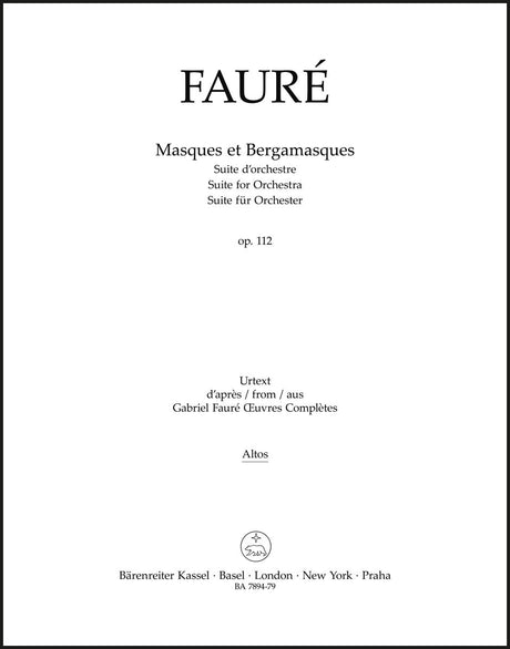 Fauré: Masques et Bergamasques, Op. 112