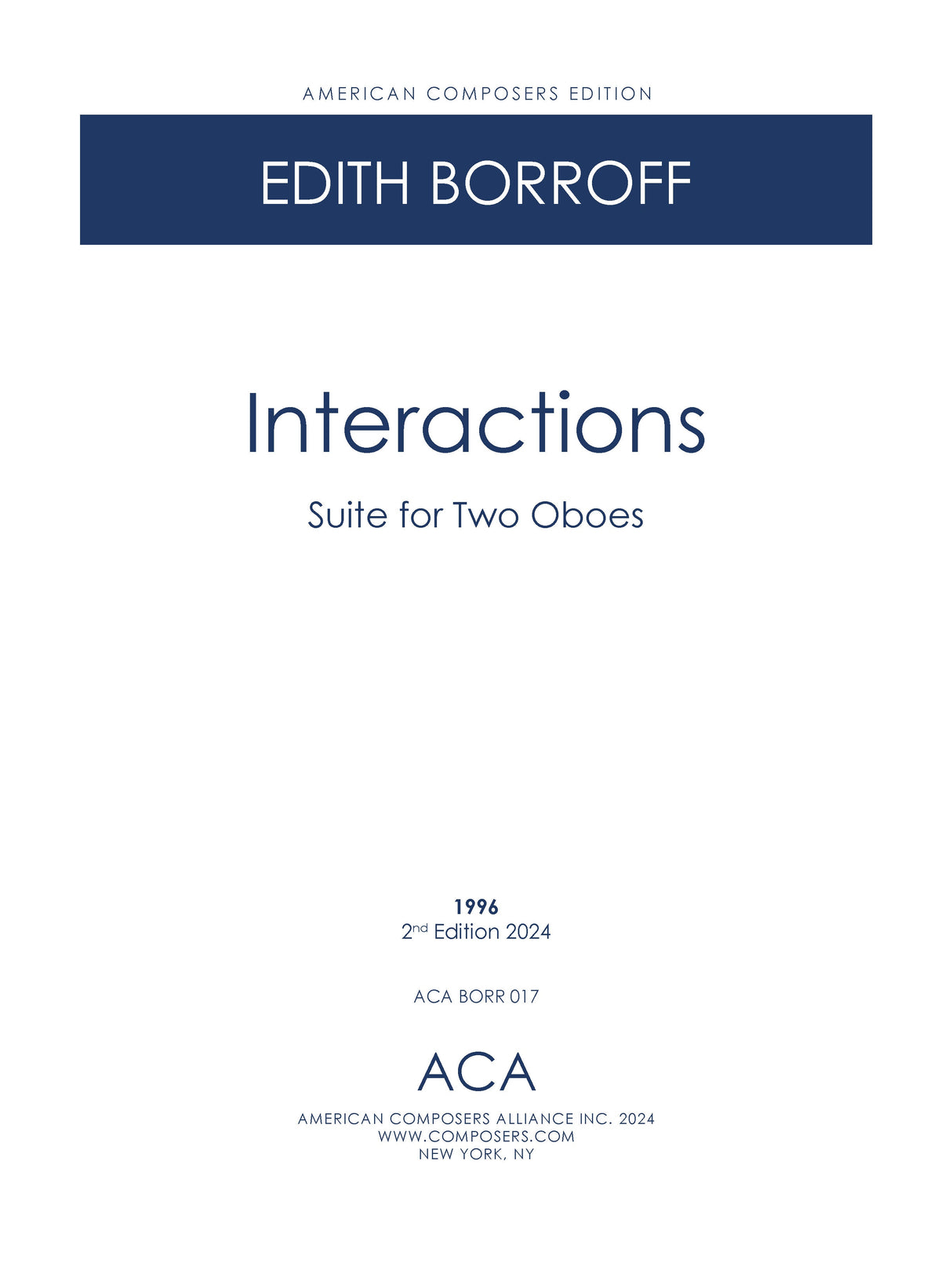 Borroff: Interactions