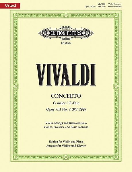 Vivaldi: Violin Concerto in G Major, RV 299, Op. 7, No. 2 – Ficks