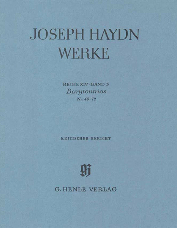 Haydn: Barytone Trios, Nos. 49-72 – Ficks Music