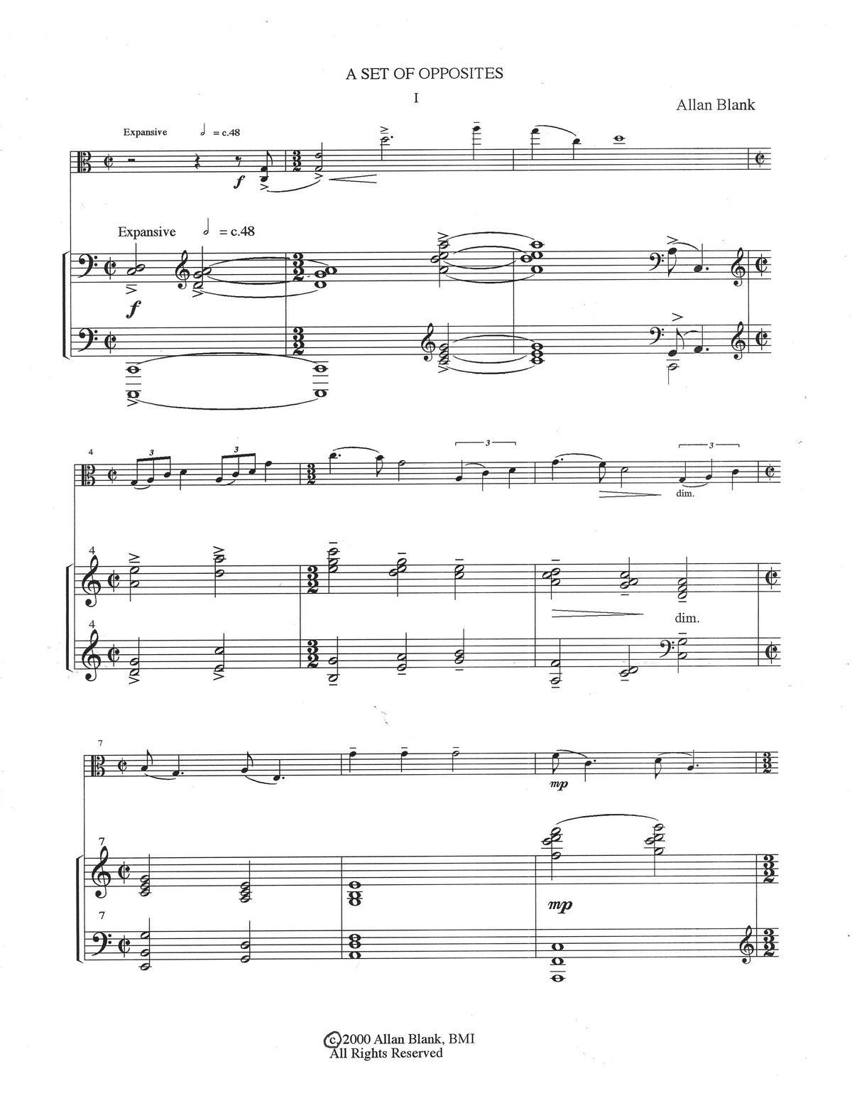 Blank: A Set of Opposites (Version for Viola & Piano)
